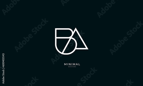 Monogram icon logo BA © iDESIGN_4U