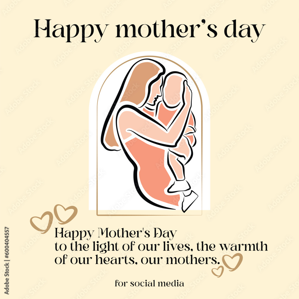 Obraz premium Mothers day illustration design