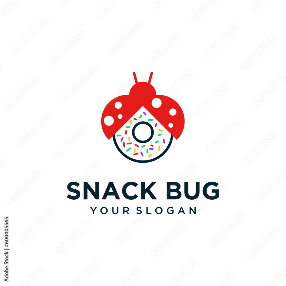 Fototapeta premium snack logo design with inspiration bug