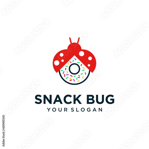snack logo design with inspiration bug