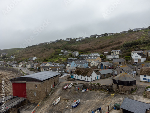 Sennen Cove from the air cornwall england uk  photo