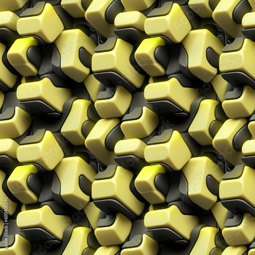 Abstract 3D shapes, Seamles...