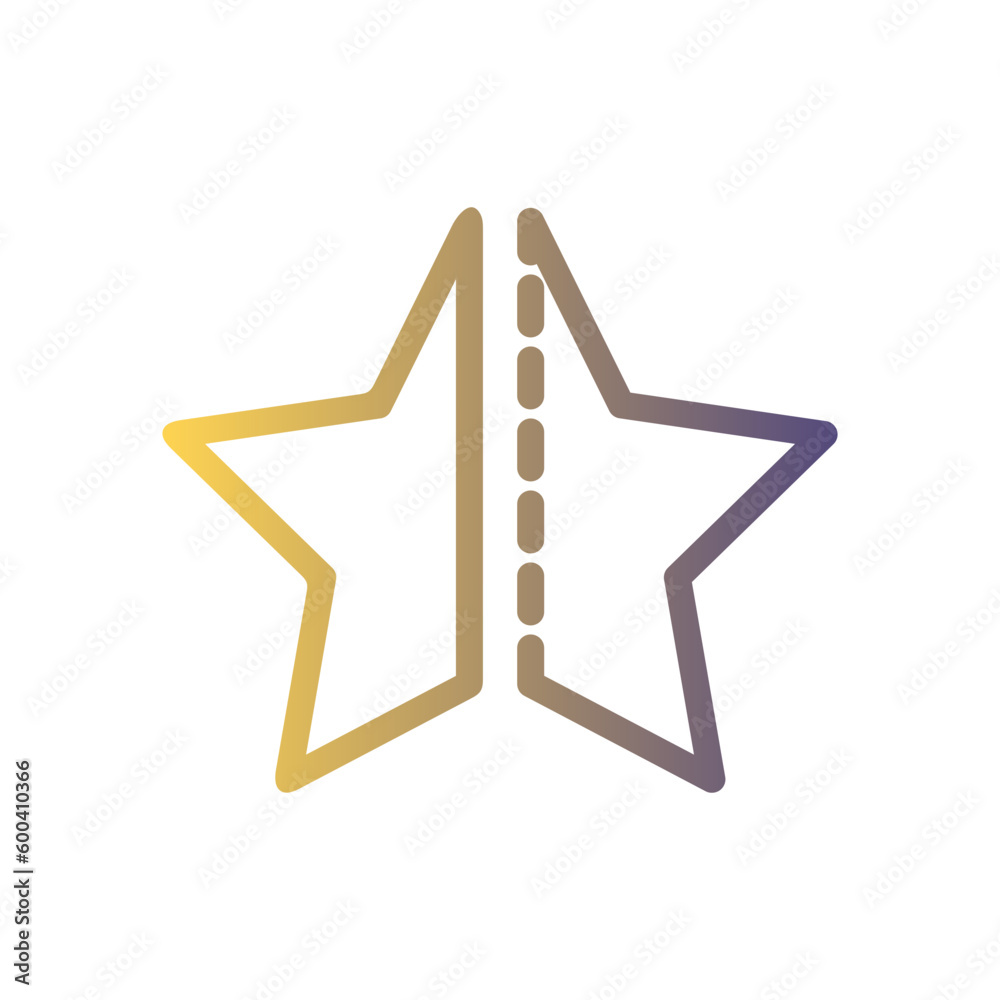 half star gradient icon