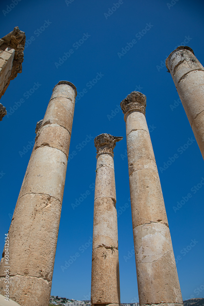 Columns of the Temple of Zeus in Jerash, Jordan