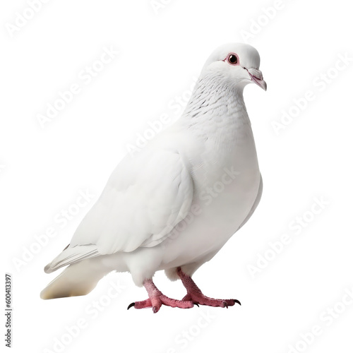 White pigeon isolated. Created with Generative AI tools