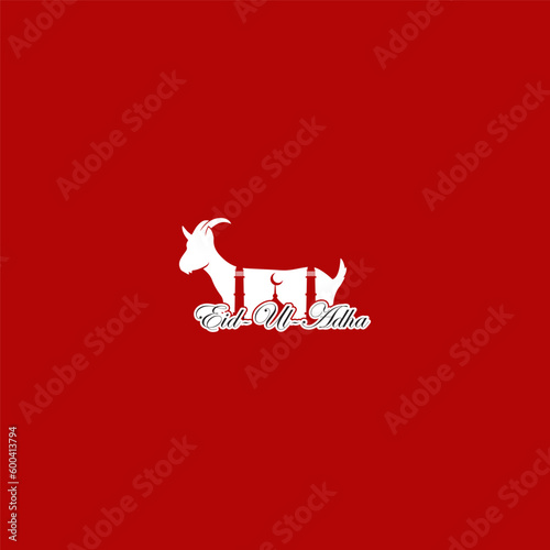 Eid al adha festival Animal sacrifice background design, Eid Mubarak design vector illustration template