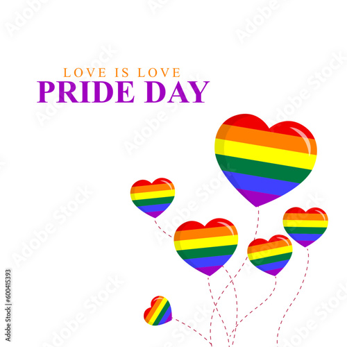 Vector illustration of Happy Pride Month social media story feed mockup template