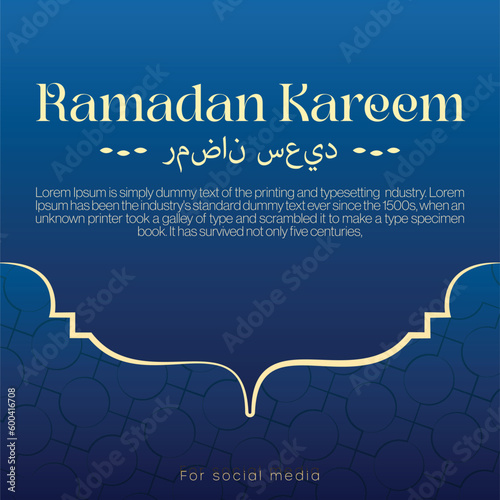 Mubarak islamic social media post, story template