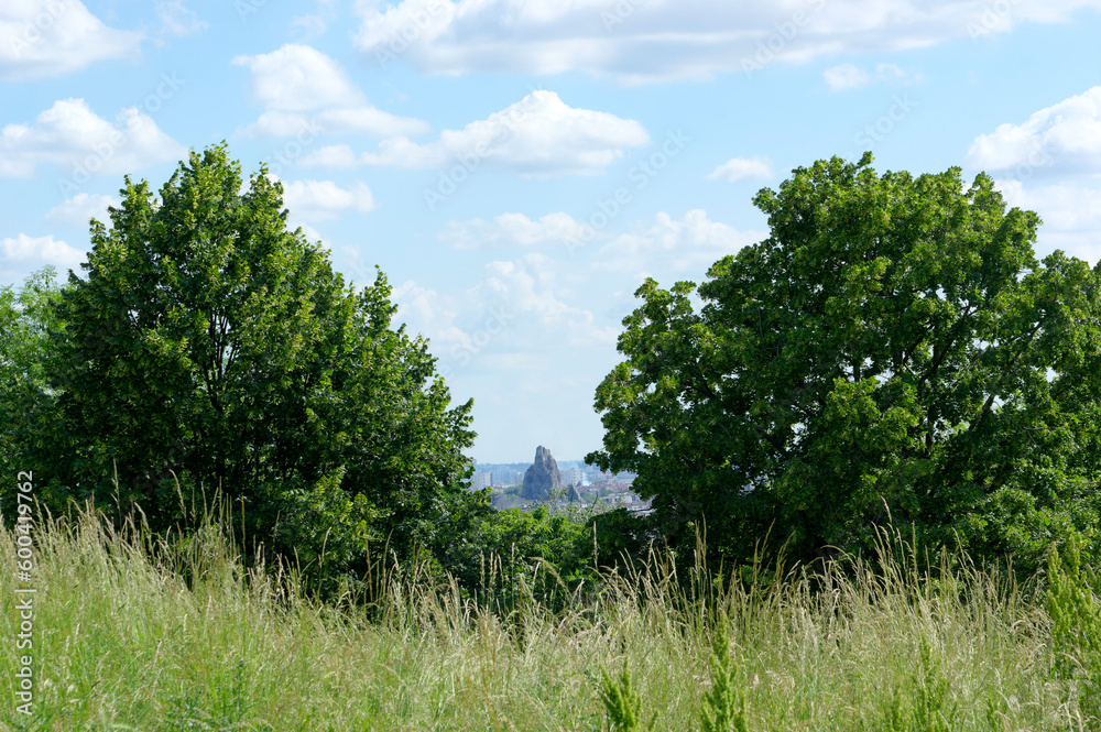 The Vincennes rock view from the Jean-Moulin - Les Guilands park in Montreuil city The Vincennes rock view from the Jean-Moulin - Les Guilands park in Montreuil city
