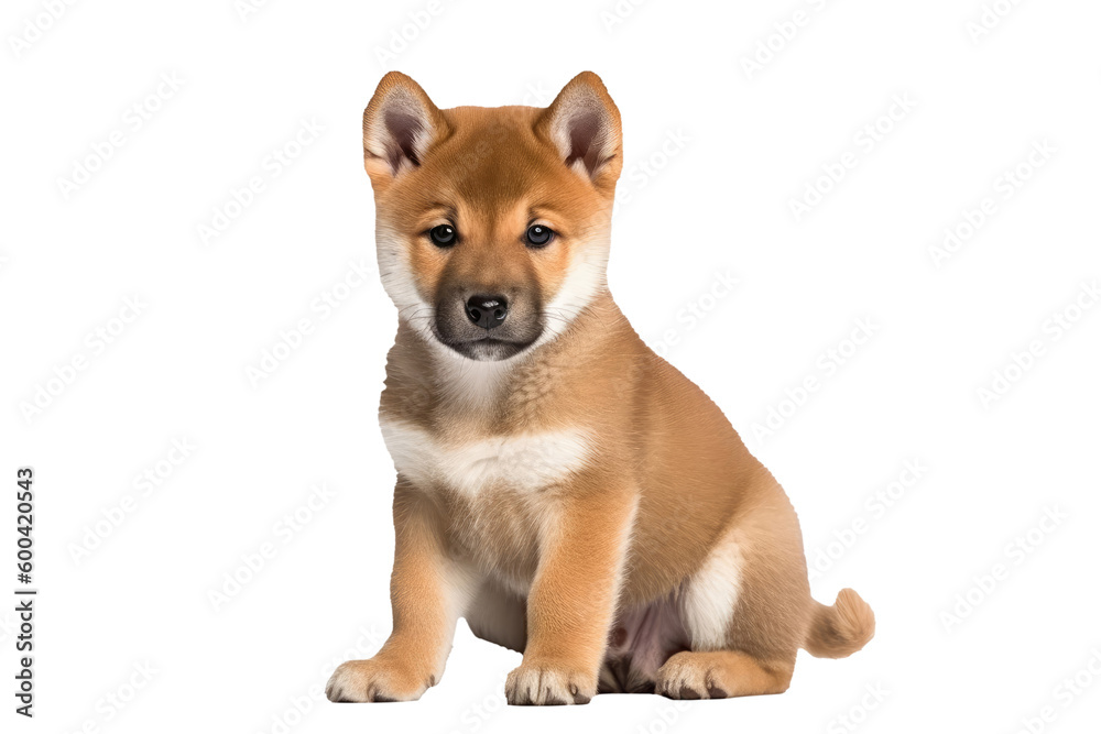 Shiba Inu Dog Puppy. On An Isolated Transparent Background, Png. Generative AI