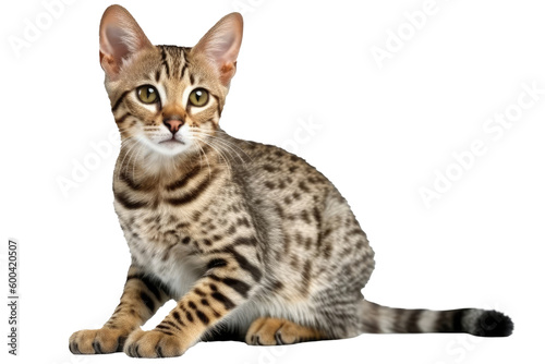 Savannah Kitten. On An Isolated Transparent Background, Png. Generative AI