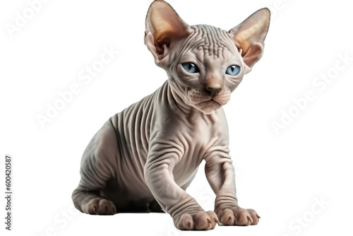 Sphynx Kitten. On An Isolated Transparent Background, Png. Generative AI © Anastasiia