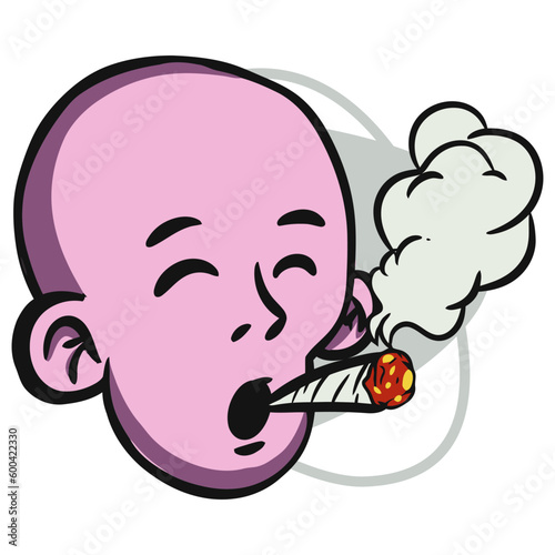 face zombie cartoon illustration for logo, emoticon, esport mascot. vector for t-shirt and sticker design.