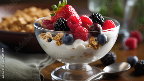 yogurt parfait with berries