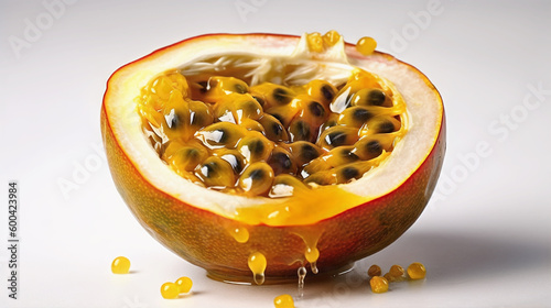 Close up of a passion fruit photo