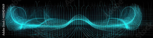Electromagnetic Field, Wave Interference, Physics Research Background. Generative AI
