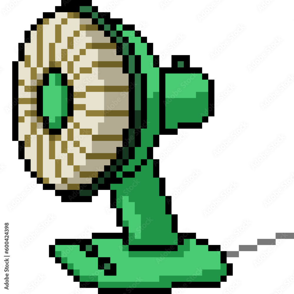 Fototapeta premium pixel art small electric fan