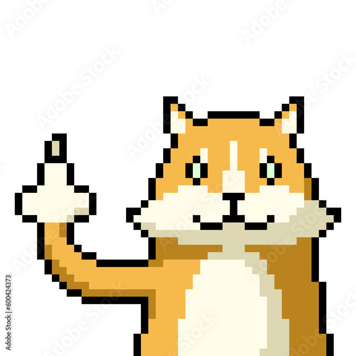 pixel art bad cat rude