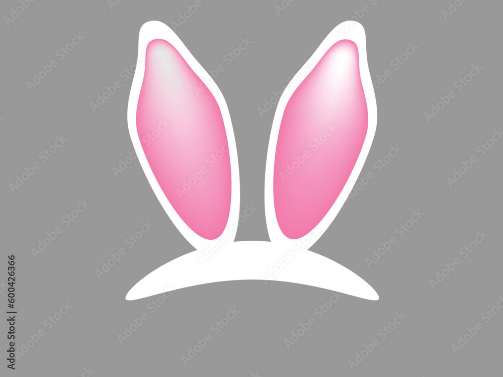 Rabbit ears.Easter illustration of rabbit ears.