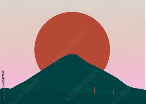 silhouette of a person in the mountains