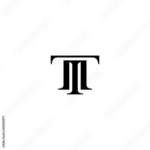 TM  initial monogram vector icon illustration	