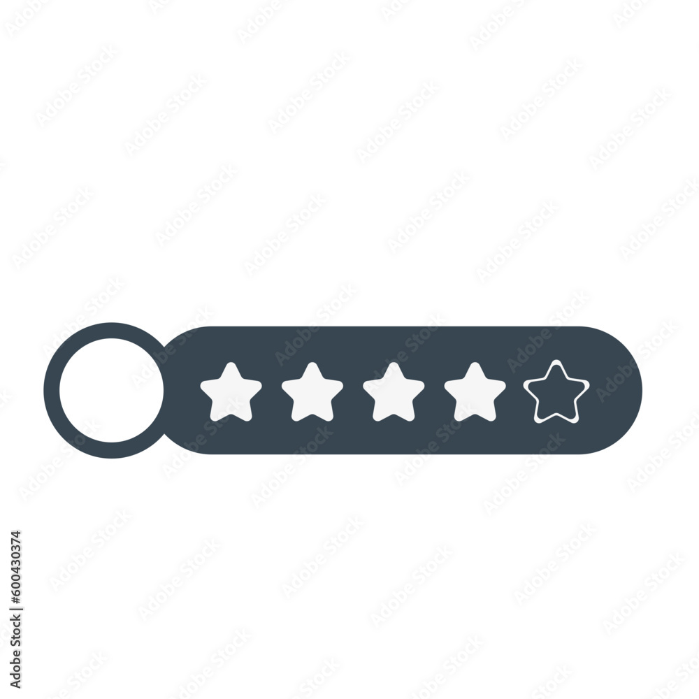 Fototapeta premium Four Rating Stars Vector