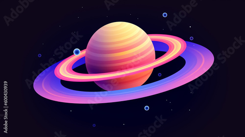 Planet background with vibrant colors
