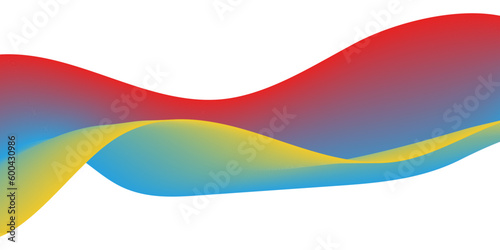 Abstract colorful vector background in colors national flag of the Republic of Armenia. Color flow liquid wave for design brochure, website, banner. Wavy lines in red and blue, orange colors. vector
