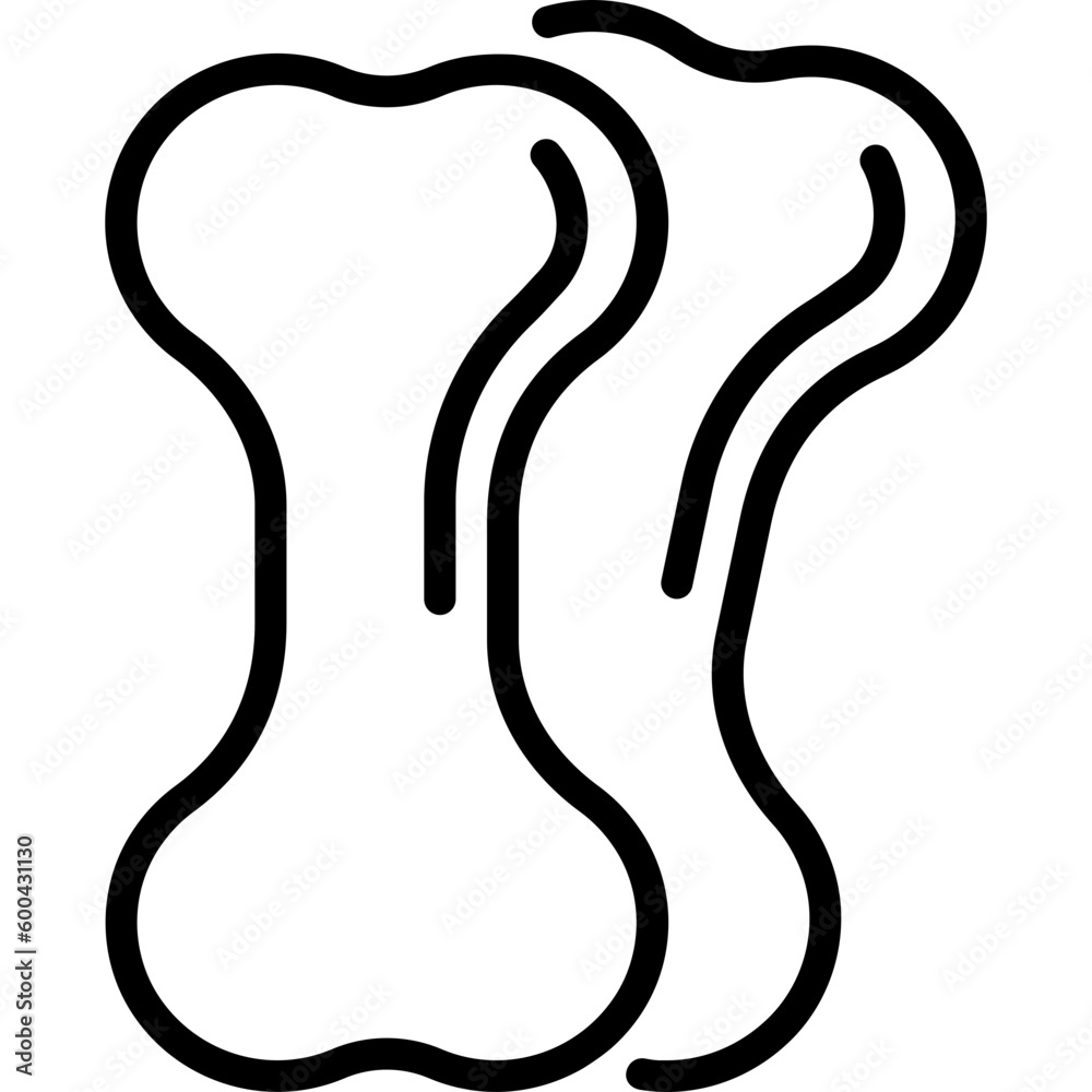Pet snack thin line icon: two bones. Modern vector illustration for pet shop. Pet snack thin line icon: two bones. Modern vector illustration for pet shop.