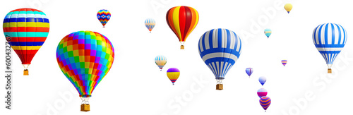Air balloon - hot air balloons isolated on clear background - hava balonu