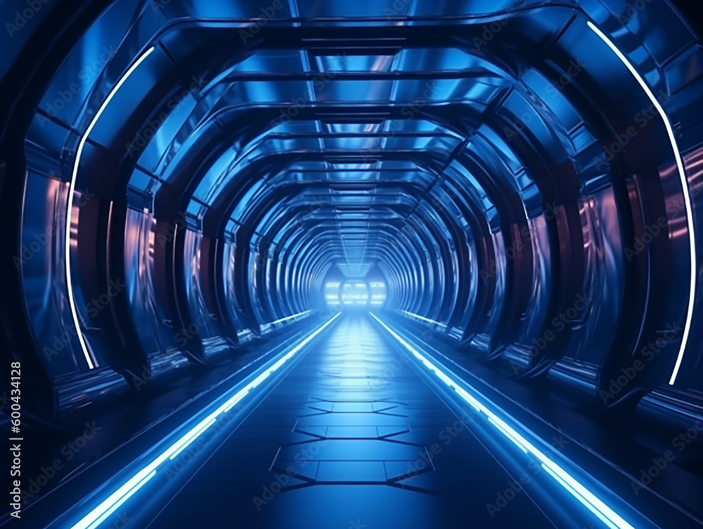 Abstract Futuristic Tunnel Architecture Speed Motion. Abstract Futuristic Tunnel Architecture Speed Motion.
