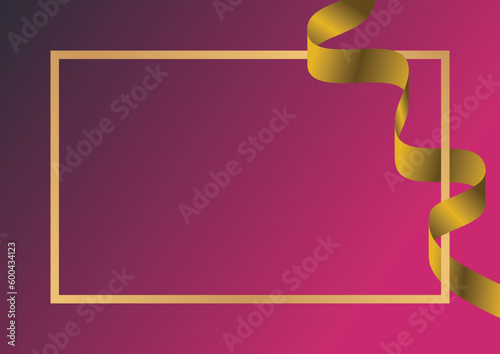 modern background with golden color ribbon combination, with free space for text. vector illustration for greeting card, charter, presentation, banner.