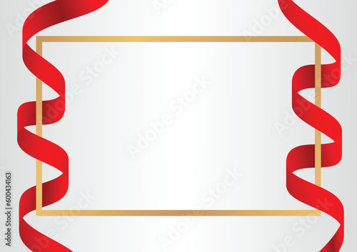 modern background with a combination of red ribbons, with empty space for text. vector illustration for greeting card, charter, presentation, banner.