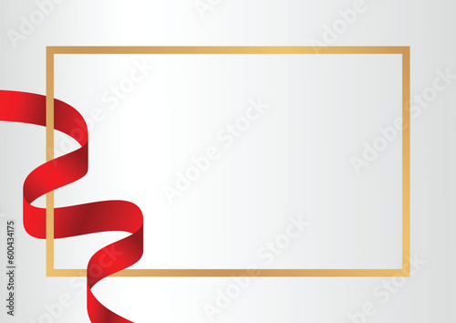 modern background with a combination of red ribbons, with empty space for text. vector illustration for greeting card, charter, presentation, banner.