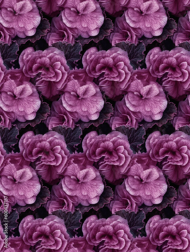 Flower square continuous tiles pattern Seamless collage pattern.created with generative ai tecnology.
