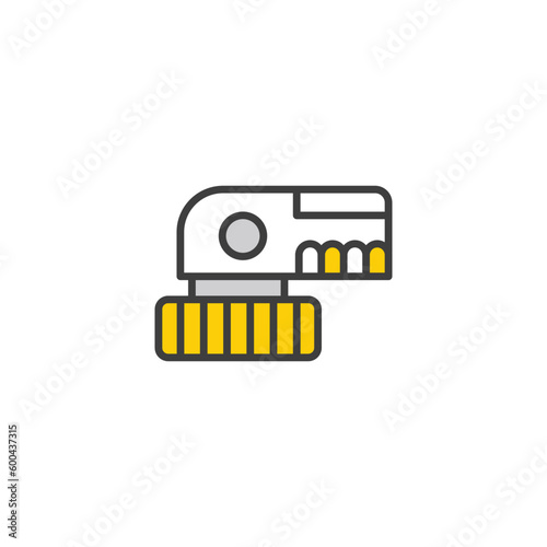 Buffing Machine icon design with white background stock illustration