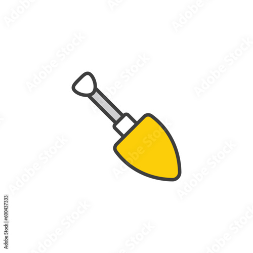 Shovel icon design with white background stock illustration