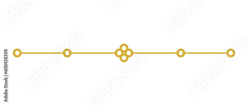 Decorative golden line or text separator on a transparent background