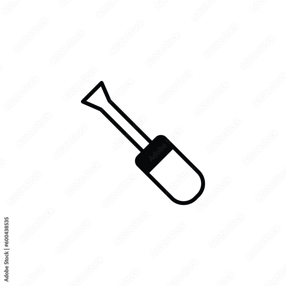 Screw Driver icon design with white background stock illustration Screw Driver icon design with white background stock illustration