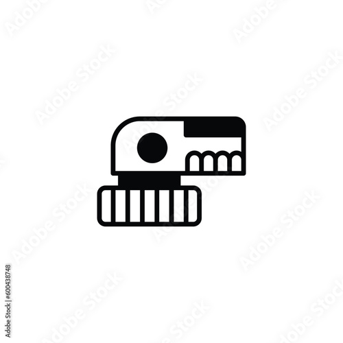 Buffing Machine icon design with white background stock illustration