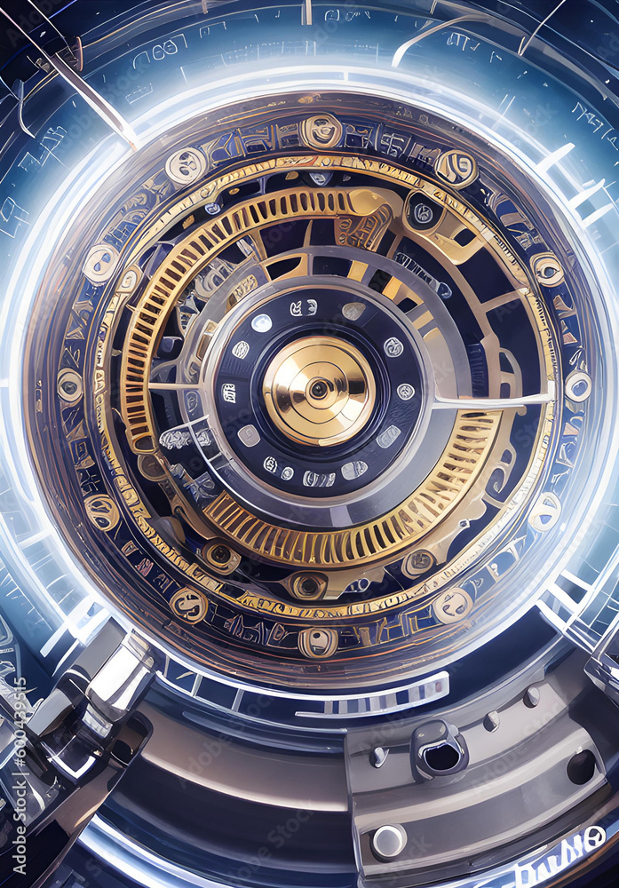 Fototapeta premium Clockwork mechanism illustration