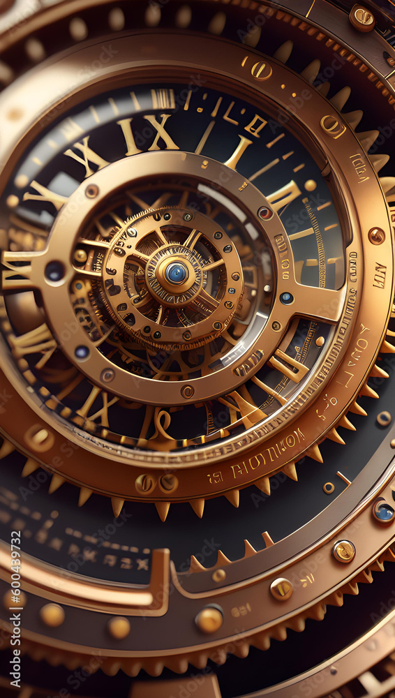 Fototapeta premium Clockwork mechanism illustration