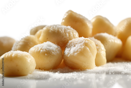 Gnocchi - soft dough dumplings. Generative AI.