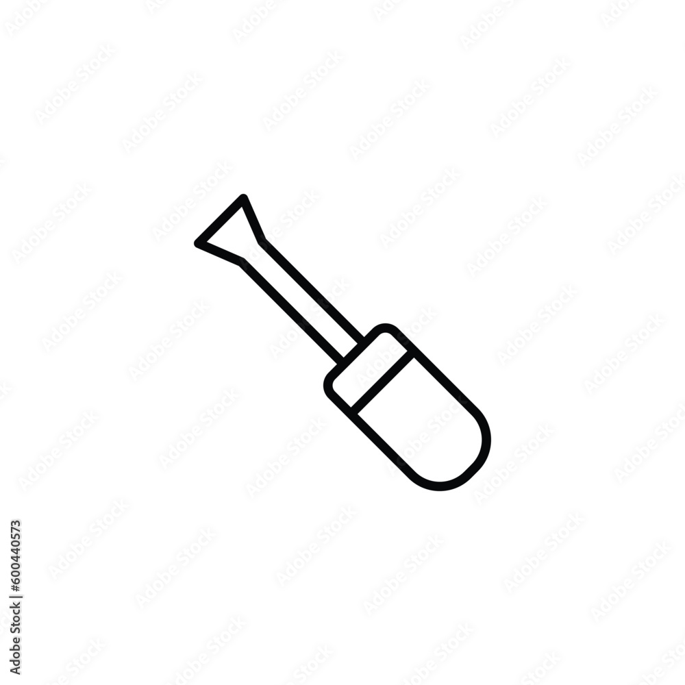 Screw Driver icon design with white background stock illustration Screw Driver icon design with white background stock illustration