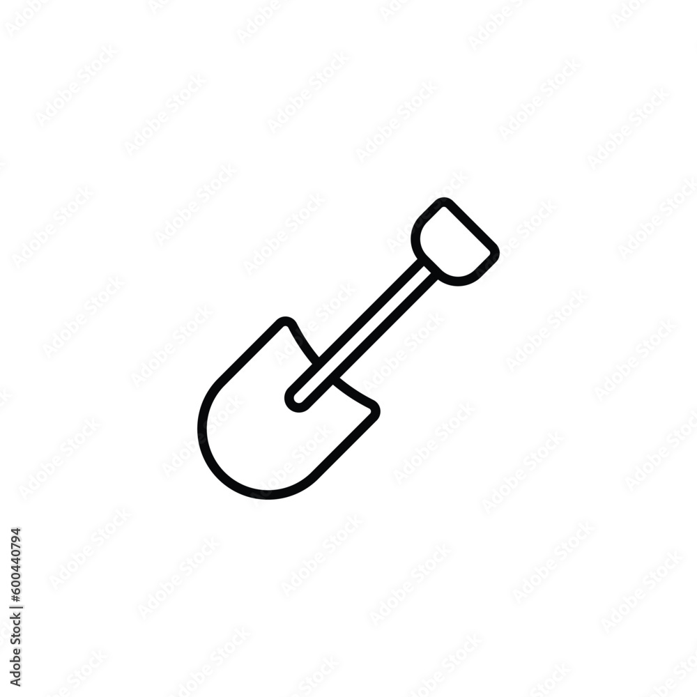 Shovel icon design with white background stock illustration Shovel icon design with white background stock illustration