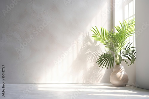 Green Plants in a Room with White Wall. Interior Design and Home Decor. Generative AI illustrations. © Thares2020