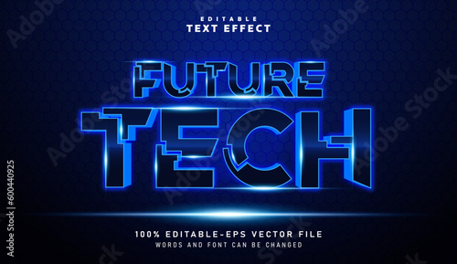 3D Future Tech text effect - Editable text effect