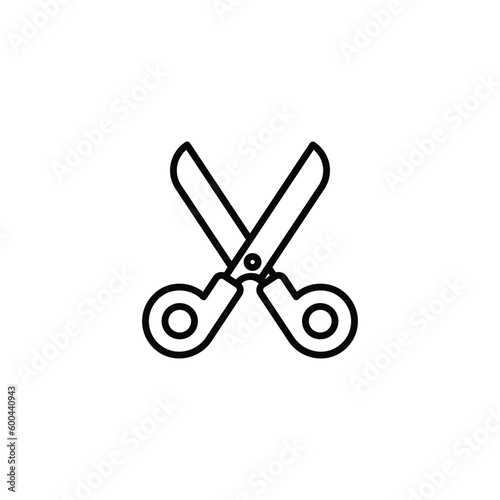 Scissor icon design with white background stock illustration