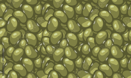 Green lima beans background. Vector illustration.