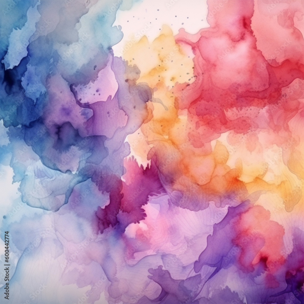 Fototapeta premium Hand painted multi watercolor or abstract watercolor background. Ai generative